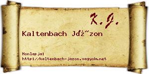 Kaltenbach Jázon névjegykártya